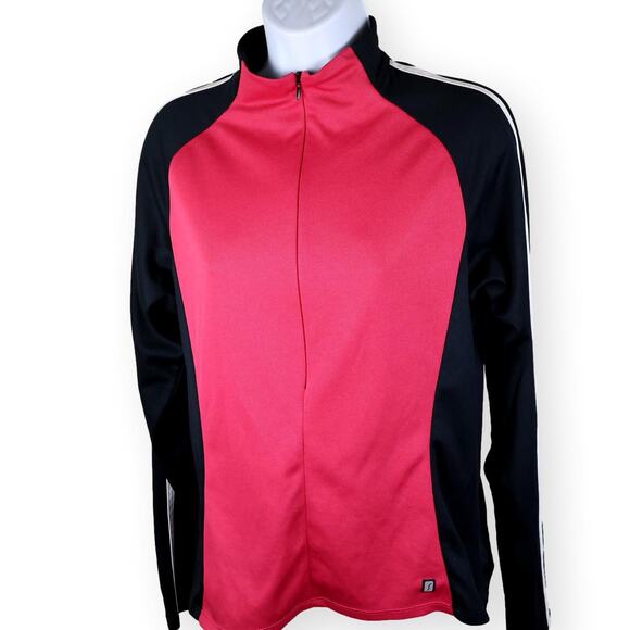 She Beest Women Pink Black Colorblock Performance 1/2 Zip L - Picture 1 of 11